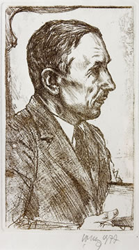 Evald Okas. A.H.Tammsaare portree